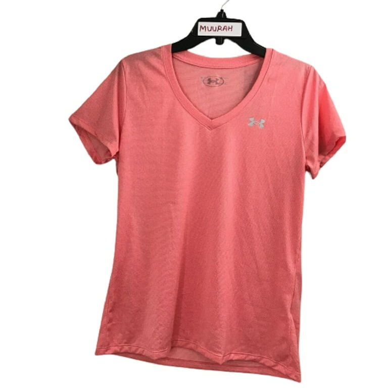 Under Armour Womens Bubble Tech Heather Short-Sleeve V-Neck T