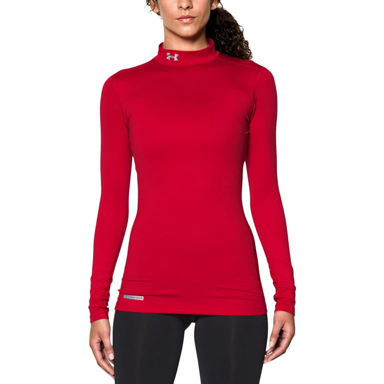Under Armour Sweater Womens Medium Red Cold Gear Turtleneck