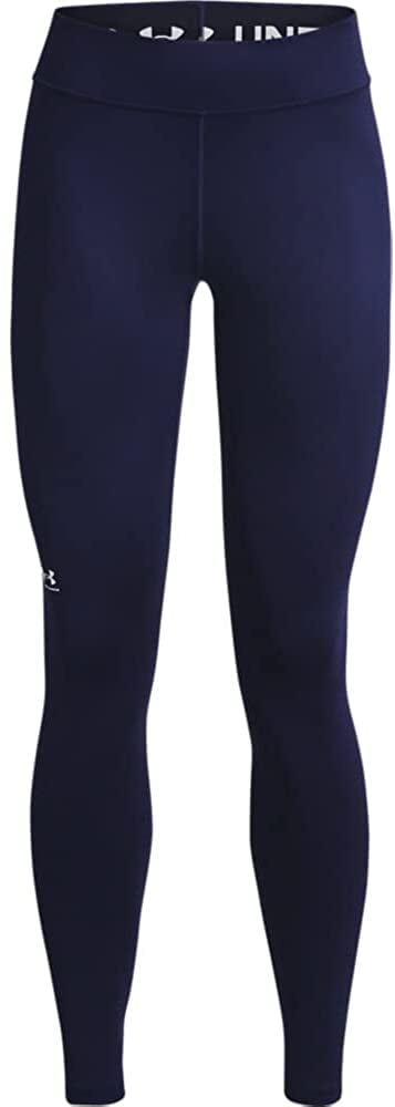 Under Armour Womens ColdGear Authentics Leggings Midnight Navy 410/White  XX-Large
