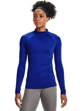 UNDER ARMOUR ColdGear Thermal Fitted Turtleneck Green Zip-up Activewear Top  [S]