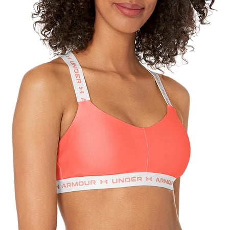 Under Armour Womens Crossback Low Bra Brilliance 819/White Medium