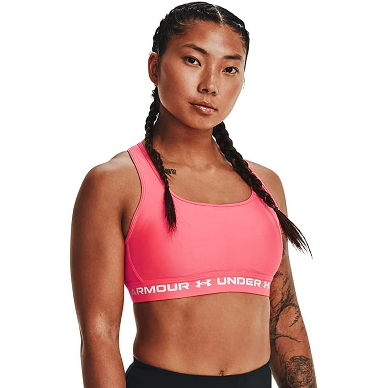 Under Armour Womens Crossback Mid Impact Sports Bra Brilliance 819/White X- Small 