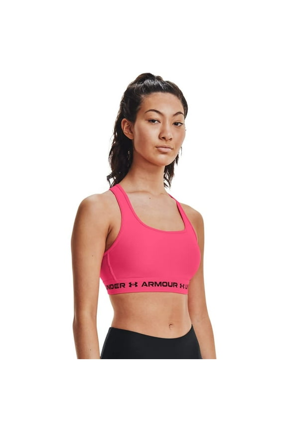 Womens Crossback Mid Impact Sports Bra , Cerise (653)/Black , 3X