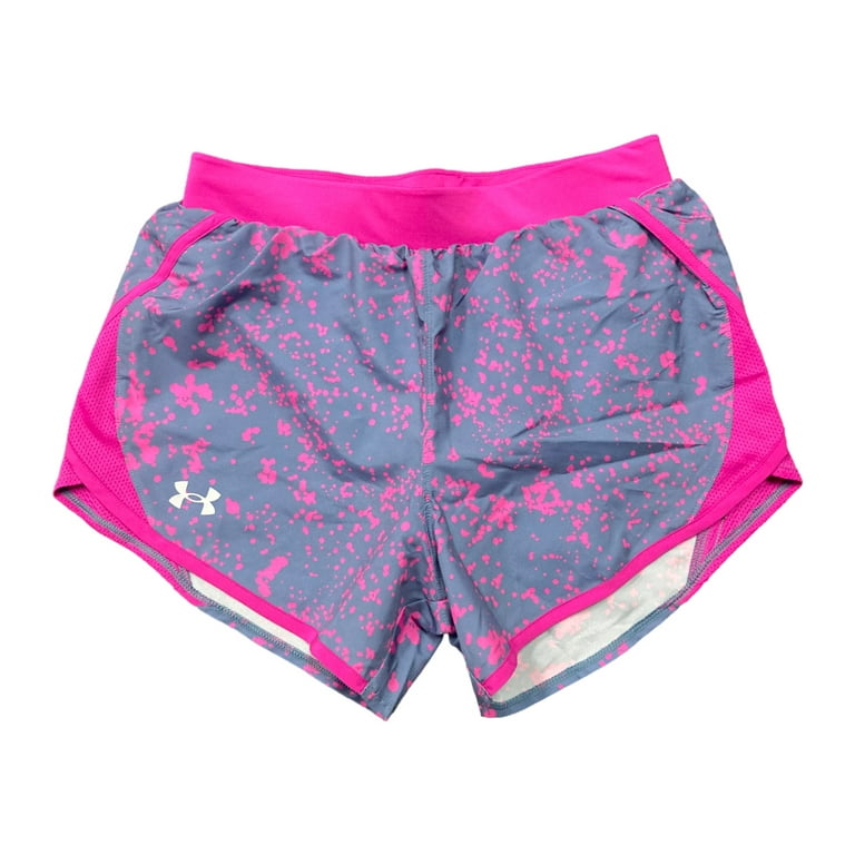 Under Armour Womens Fly By 2.0 Printed Running Shorts Mineral Blue  470/Reflective X-Small