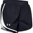 thumbnail image 1 of Under Armour Womens Fly By 2.0 Running Shorts Black 002/White Large, 1 of 6