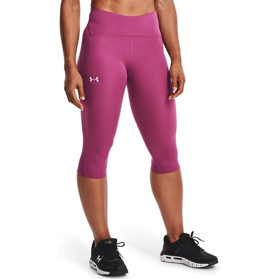 Under Armour Womens Fly Fast 2.0 Running Capri Pink Quartz 678/Reflective X-Small