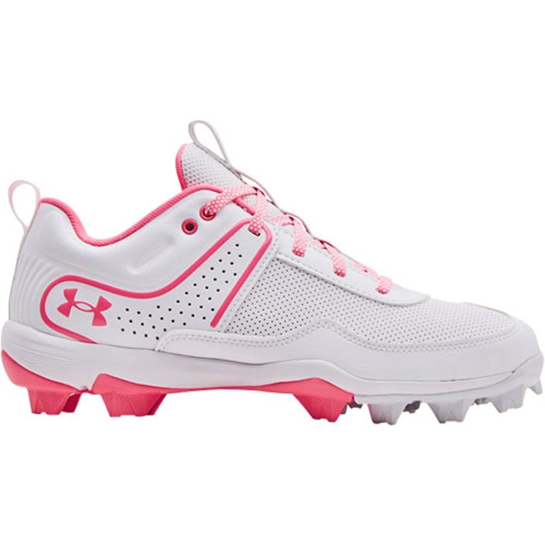 Metal Softball Girls White Softball Cleats Youth Baseball Cleats