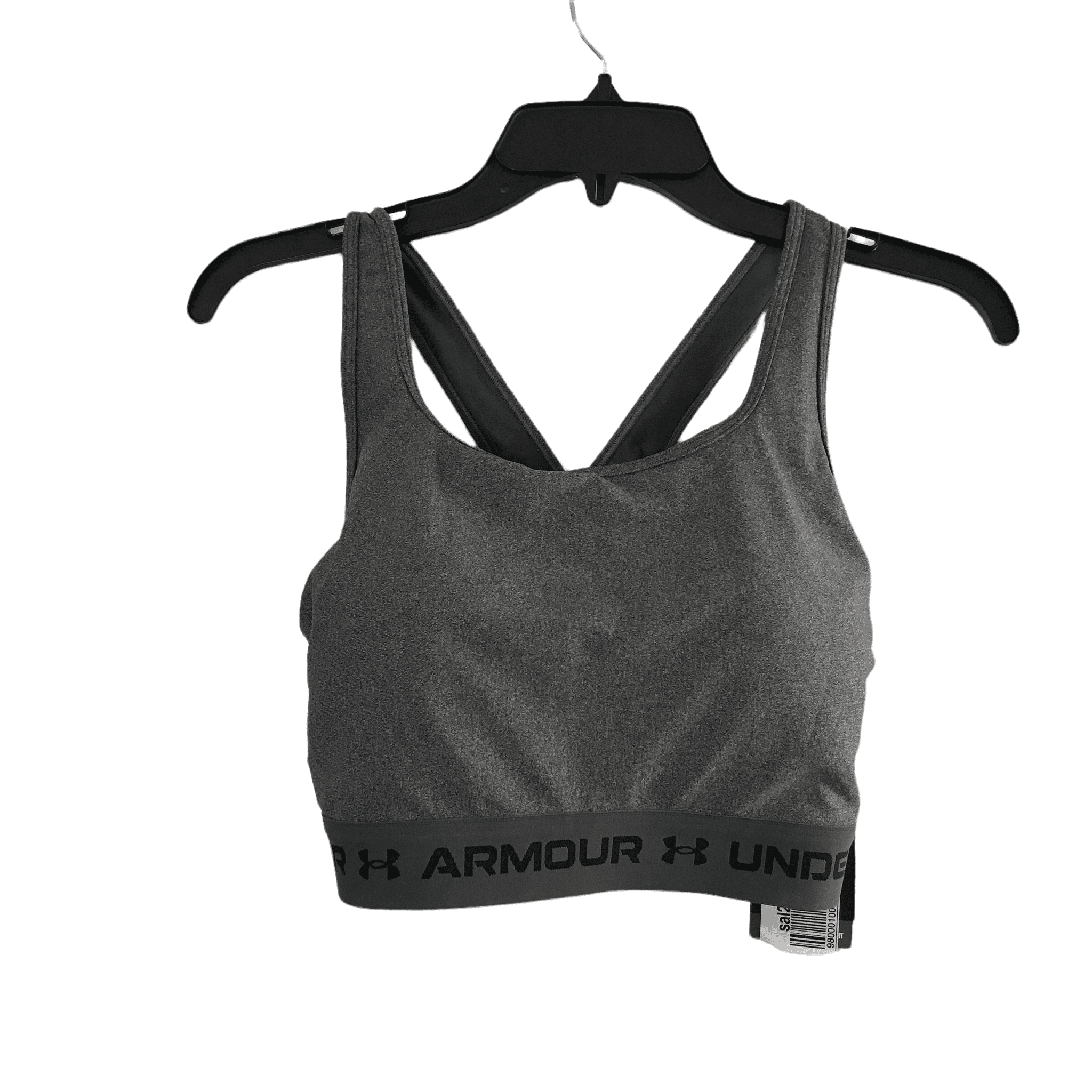 Under Armour Womens Gray Heather HeatGear Crossback Padded Sports