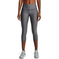 thumbnail image 1 of Under Armour Womens HeatGear High Waisted Pocketed Capri Charcoal Light Heather 019/White Medium, 1 of 4