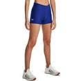 thumbnail image 1 of Under Armour Womens HeatGear Mid Rise Shorty Royal Blue 400/White XX-Large, 1 of 6