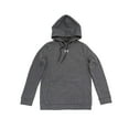 thumbnail image 1 of Under Armour Womens Hustle Fleece Hoodie , Carbon Heather 090/White , Medium, 1 of 3