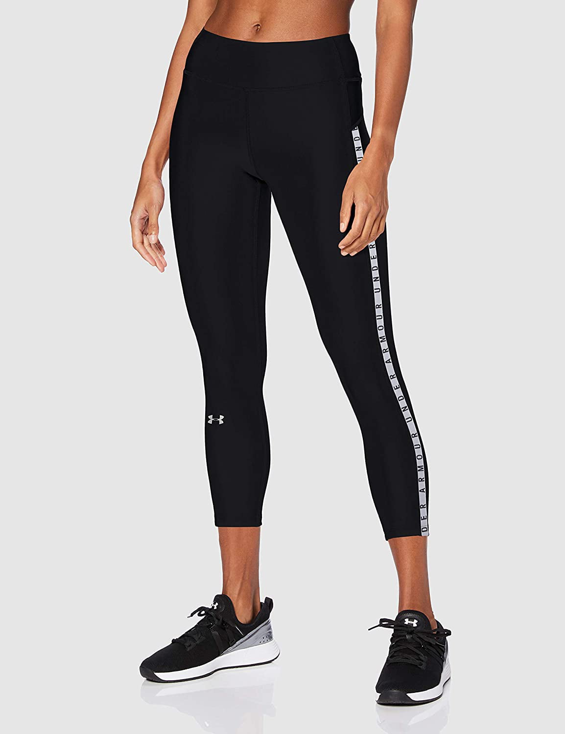 Under Armour Womens Armour Graphic Legging, Black / Lime Yellow
