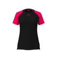 thumbnail image 1 of Under Armour Womens Performance Short Sleeve Shirt Black | Pink XL, 1 of 1