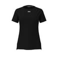 thumbnail image 1 of Under Armour Womens Performance Short Sleeve Shirt Black | White SM, 1 of 1