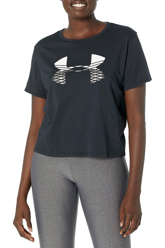 Womens Printed logo Cropped T-Shirt;Medium