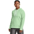 thumbnail image 1 of Under Armour Womens Rival Fleece Wordmark Hoodie Aqua Foam 335/White X-Small, 1 of 4