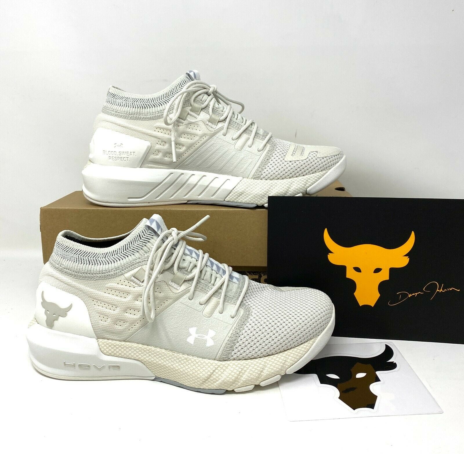 Under Armour Womens Size 8.5 UA Project Rock 2 Mesh White