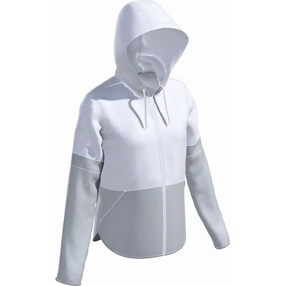 1343047 Under Armour Women's Squad Woven 2.0 Jacket White/Halo L