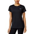 thumbnail image 1 of Under Armour Womens Stretch Short Sleeves Shirts & Tops Black S, 1 of 6