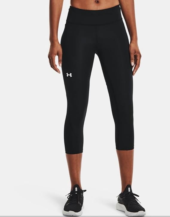 Under Armour Womens UA Mileage Capri, Black, Small