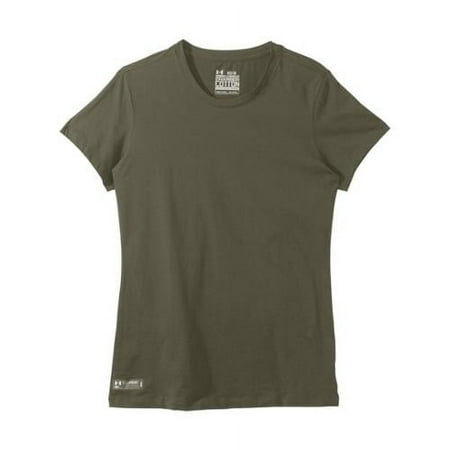 Under Armour Womens UA Tactical Charged Cotton T-Shirt Medium Marine OD Green