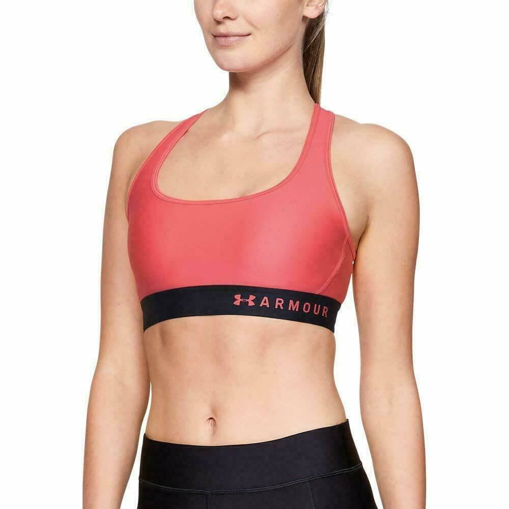 Under Armour Womens Watermelon HeatGear Mid Impact Padded Sports Bra Size  XS $35 