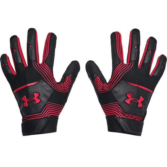 Under Armour Clean Up 21 Batting Gloves Black | Red Large