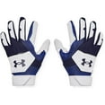 thumbnail image 1 of Under Armour Clean Up 21 Batting Gloves Navy | White Small, 1 of 2