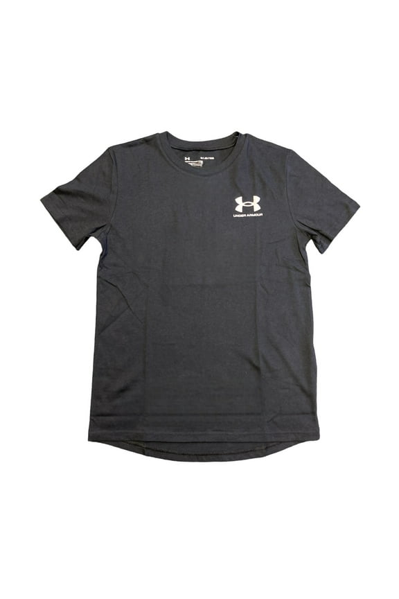 Youth Boy's Soft Short Sleeve Sportstyle T-Shirt, 1363280 (Black/White (001), L)