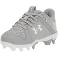 thumbnail image 1 of Under Armour Youth Leadoff Low Rm Jr Molded Baseball Cleat Grey/White Medium 2 2 Medium US/Grey|White, 1 of 8