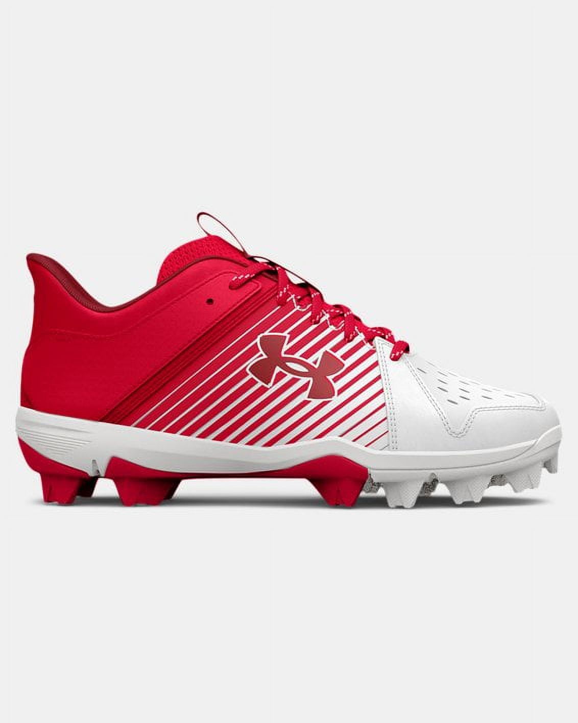 Under Armour Youth Leadoff Low Rm Jr Molded Baseball Cleat Red/White