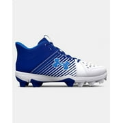 Under Armour Youth Leadoff Mid Rm Jr Molded Baseball Cleat Royal/White Medium 4.5 4.5 Medium US/Royal|White