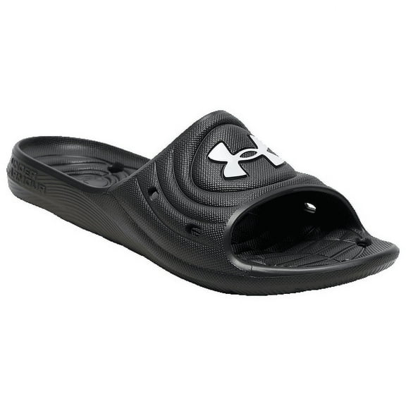 Under Armour Youth Locker Iv Sl Sideline Sandals Black | White Size 4