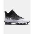 thumbnail image 1 of Under Armour Youth Spotlight Franchise RM 2.0 Football Cleats Wide (Black/White,Unisex,4.5), 1 of 6