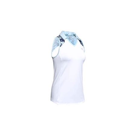 Under Armour Zinger SL Blocked Polo White/Blue Frost - M