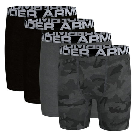 Under Armour boys Charged Stretch Boxer Jock, Lightweight & Smooth Stretch Fit Underwear, Assorted, Large US