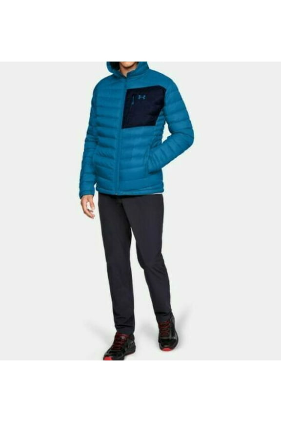 men's Iso Down Hooded Blue / Navy winter Jacket Coat XL Ret $250