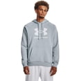 thumbnail image 1 of Under Armour mens Rival Fleece Logo Hoodie, 465 Harbor Blue / / White, Large, 1 of 6