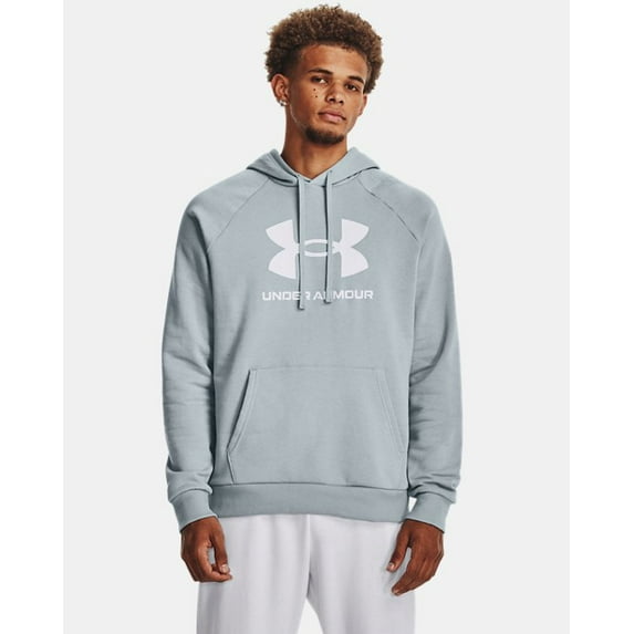 Under Armour mens Rival Fleece Logo Hoodie, 465 Harbor Blue / / White, XX-Large