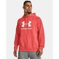 thumbnail image 1 of Under Armour mens Rival Fleece Logo Hoodie, 690 Venom Red / / White, XX-Large, 1 of 3