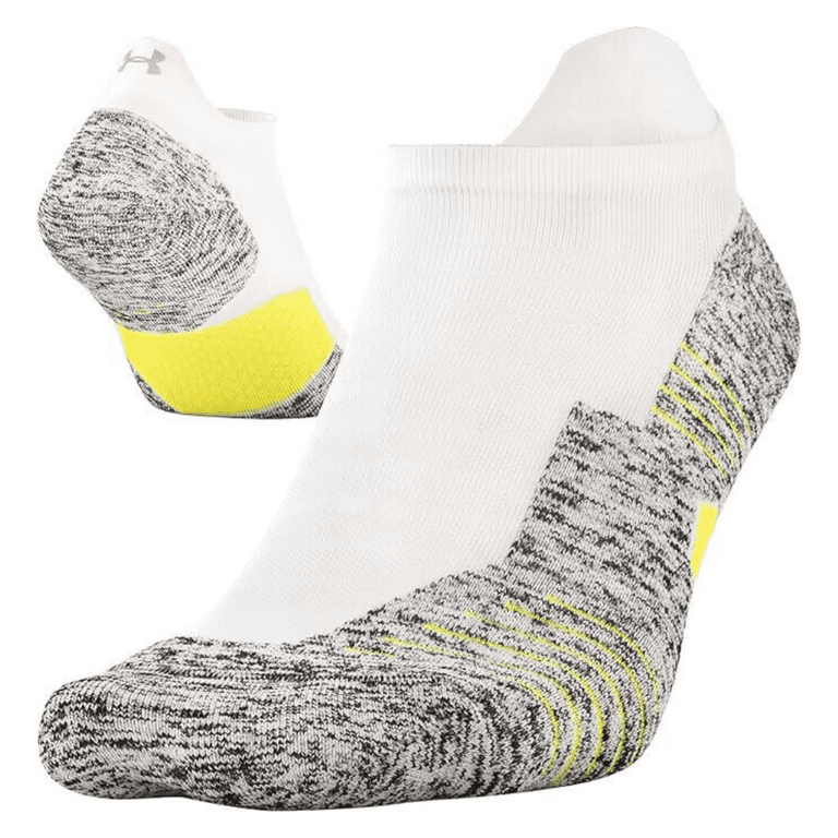 Under Armour unisex-adult Run Cushion No Show Tab Socks, Grey