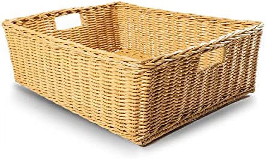 Under Bed/Basic Wicker Storage Basket, Extra Large, 25 in L x 19.5 in W