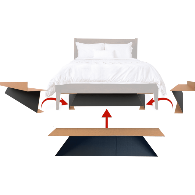 Under Bed Blocker for Pets New Patented Design Whole Bed Kit + Video