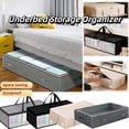 thumbnail image 1 of Under-Bed Quilt Storage Box with Transparent PVC Cover, Three-Layer Thick Non-Woven Organizing Bag for Clothing and Bedding, Hardwearing Handles, AKLJWH, 1 of 6