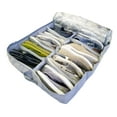 Under Bed Shoe Organizer Grey, Space Saving Container for 14 Pairs