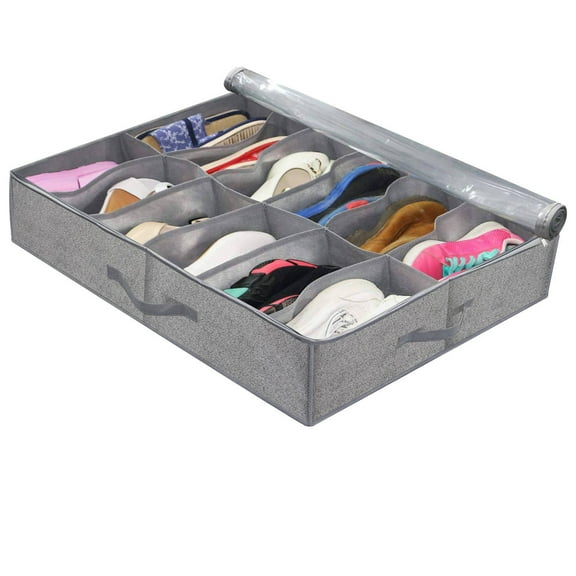 Under Bed Shoe Storage Bag Storage Box Under Bed Drawer Storage Box Non-woven Material Space Saving Foldable Design
