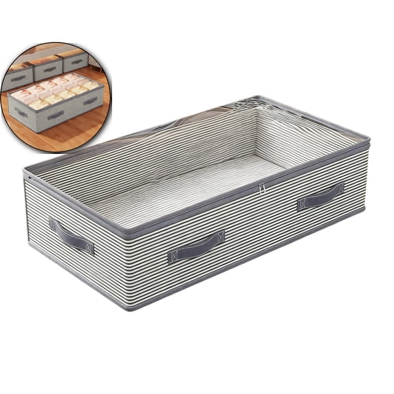 Under Bed Storage Container Underbed Storage Bag Zipper Closet Organizer Low Profile for Comforter Quilts Bedding Blanket