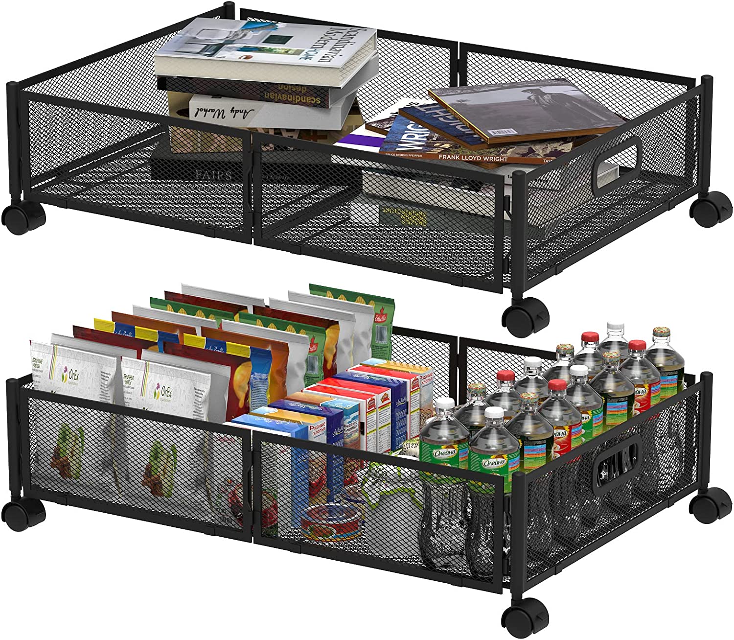 Under Bed Storage Containers 2 Pack Foldable Underbed Storage