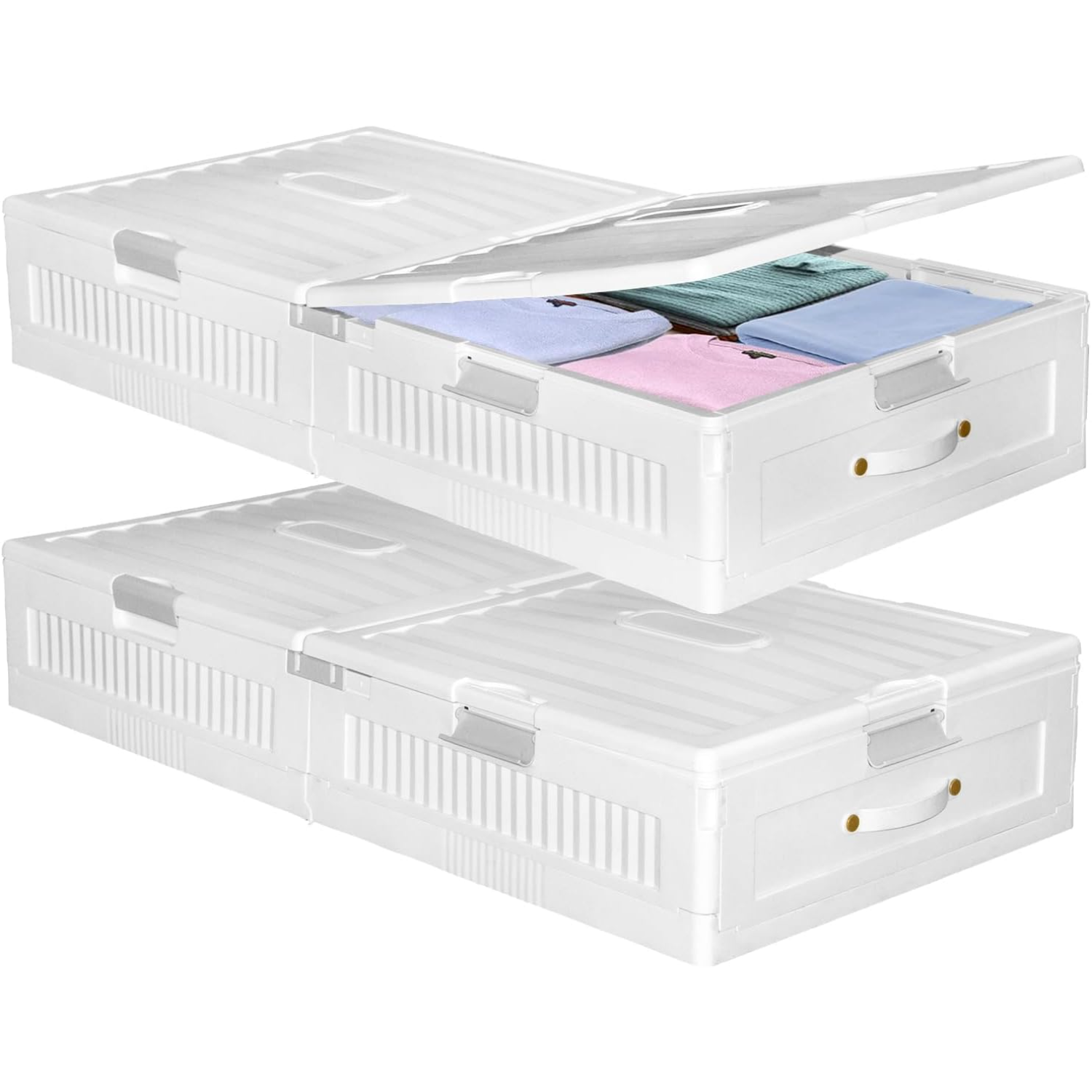 Under Bed Storage Containers Closet Organizer Dorm Stackable Rolling