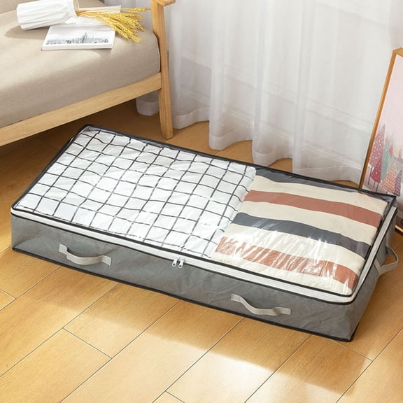 Under Bed Storage Containers - Foldable Clothes Storage Bag Large Capacity Containers for Comforters Blankets Bedding